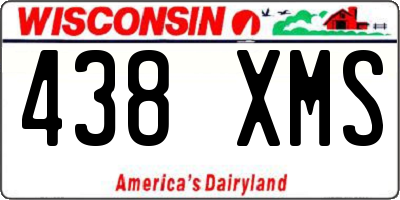 WI license plate 438XMS