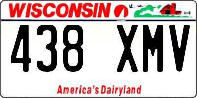 WI license plate 438XMV