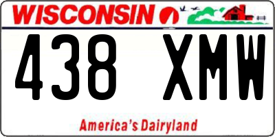 WI license plate 438XMW