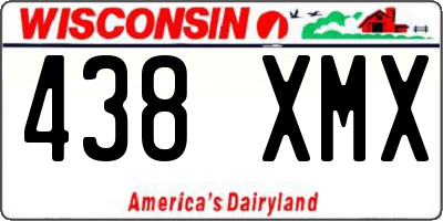 WI license plate 438XMX