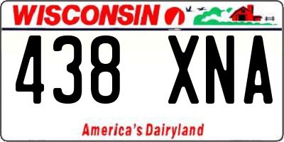 WI license plate 438XNA