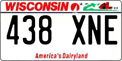 WI license plate 438XNE