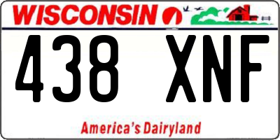 WI license plate 438XNF