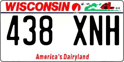 WI license plate 438XNH