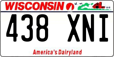WI license plate 438XNI