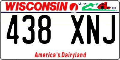 WI license plate 438XNJ