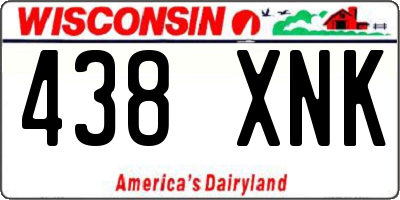 WI license plate 438XNK