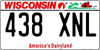 WI license plate 438XNL
