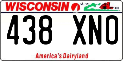 WI license plate 438XNO