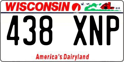 WI license plate 438XNP