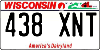 WI license plate 438XNT