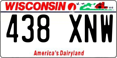 WI license plate 438XNW