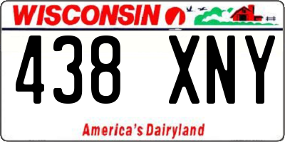 WI license plate 438XNY