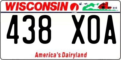 WI license plate 438XOA