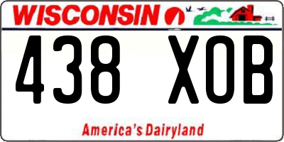 WI license plate 438XOB