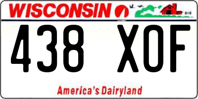 WI license plate 438XOF