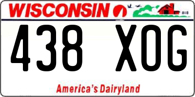 WI license plate 438XOG
