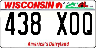 WI license plate 438XOQ