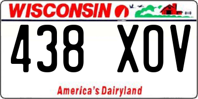 WI license plate 438XOV