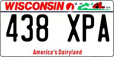 WI license plate 438XPA
