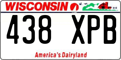 WI license plate 438XPB