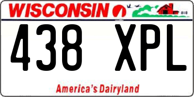 WI license plate 438XPL