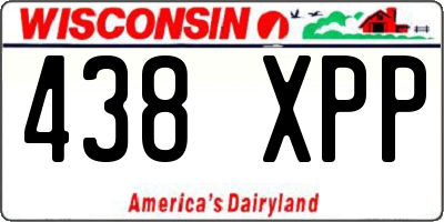 WI license plate 438XPP