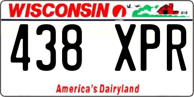 WI license plate 438XPR