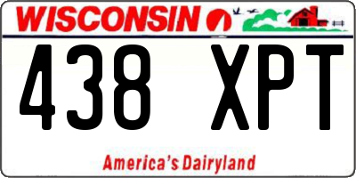 WI license plate 438XPT