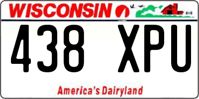 WI license plate 438XPU