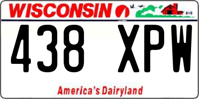 WI license plate 438XPW