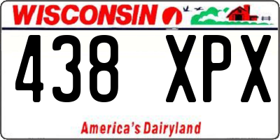 WI license plate 438XPX
