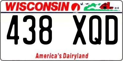 WI license plate 438XQD