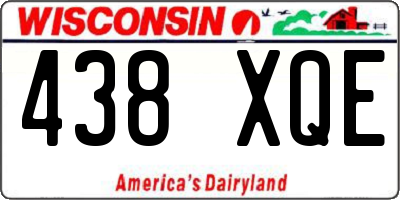 WI license plate 438XQE