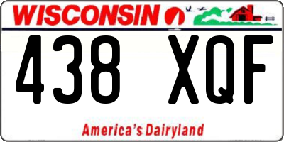 WI license plate 438XQF