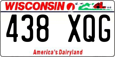 WI license plate 438XQG