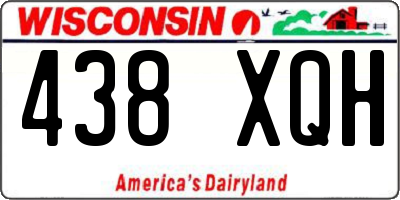 WI license plate 438XQH
