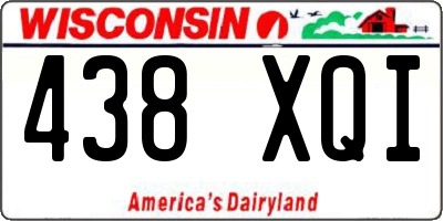 WI license plate 438XQI