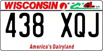 WI license plate 438XQJ