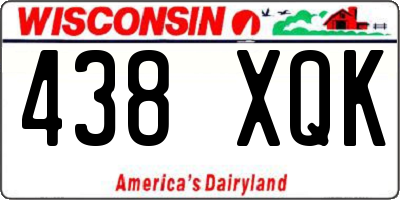 WI license plate 438XQK