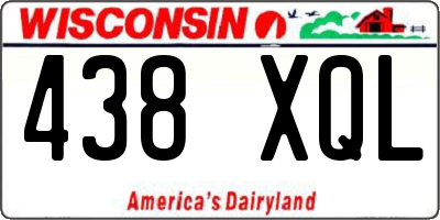 WI license plate 438XQL