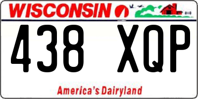 WI license plate 438XQP