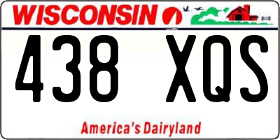 WI license plate 438XQS