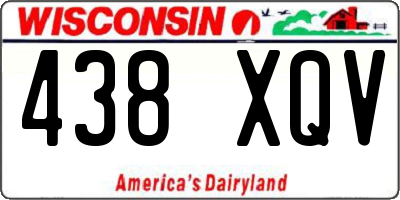 WI license plate 438XQV