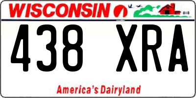 WI license plate 438XRA