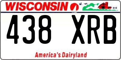 WI license plate 438XRB