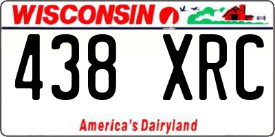 WI license plate 438XRC