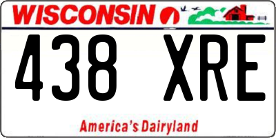 WI license plate 438XRE
