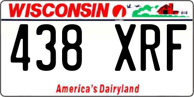 WI license plate 438XRF