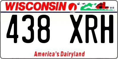 WI license plate 438XRH